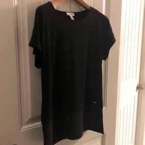 Calvin Klein two layer black blouse